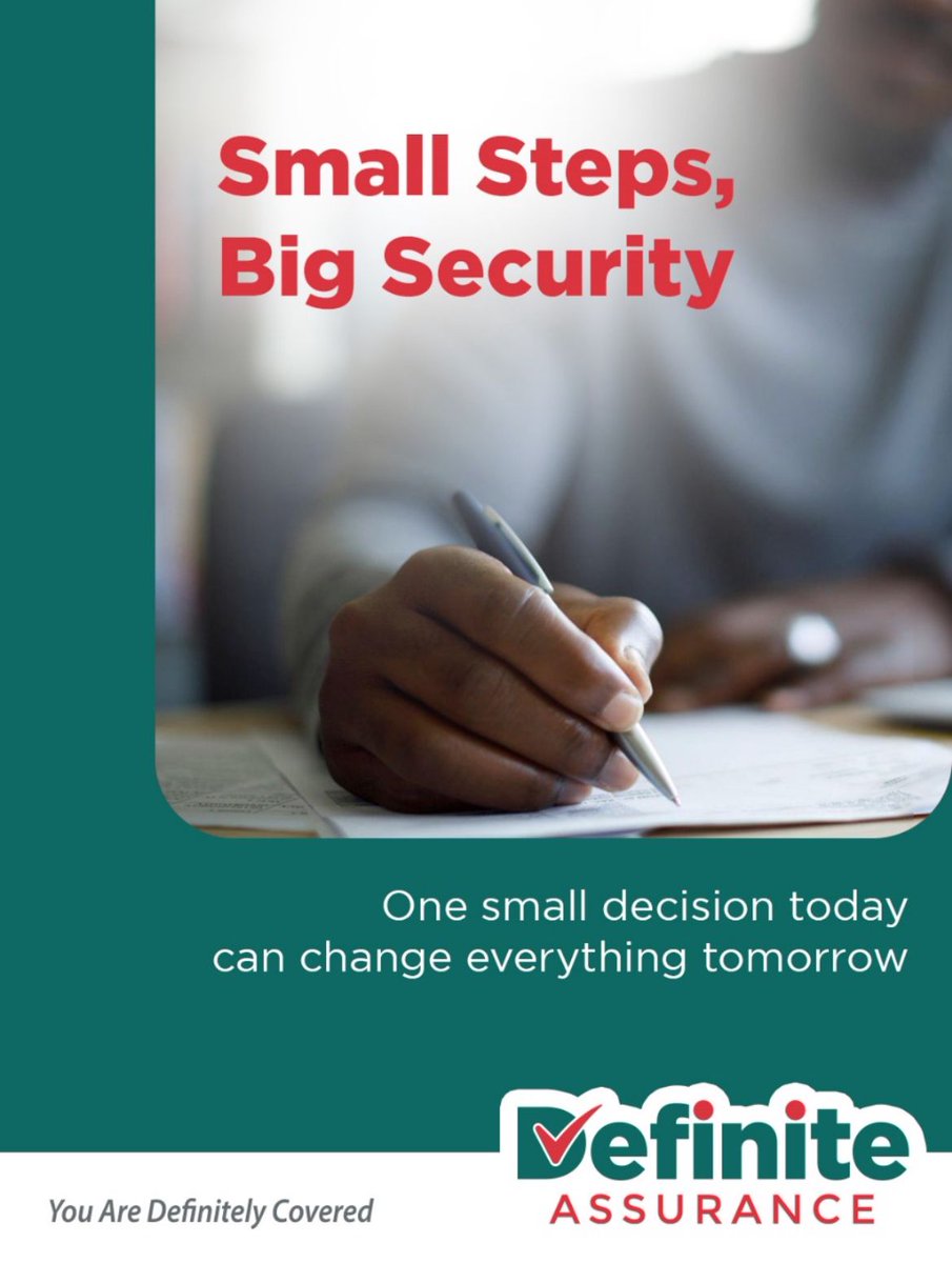 The biggest changes often begin with the smallest steps. Choosing insurance today means securing peace of mind for tomorrow. At Definite Assurance, we make sure every step you take is protected. 
#DefiniteDaily #SmartCoverFriday #InsuranceMadeSimple