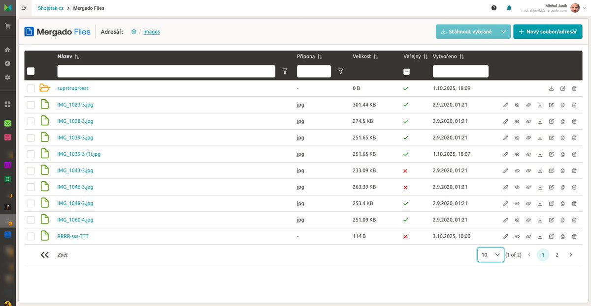 Příští týden vyjde nová verze ⛅ Mergado Files. Rozšíření pro uložení a správu souborů, optimalizované pro feed #marketing. Už dnes jsme upravili název, nastavili cenovku na nula (zdarma) a vyměnili logo.

Nová verze přinese nové editory či možnost vypnout sdílení souboru.