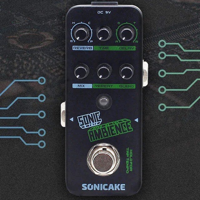 SonicakeJapan's tweet image. 🎸Sonic Ambience

小型ボディに4種のディレイ＆4種のリバーブを搭載。
最大2000msディレイ、タップテンポ対応。
ピュアな音を守るバッファードバイパス採用。

#sonicake #effects #エフェクター #マルチエフェクター #guitareffects #effector #amp #GUITARAMP