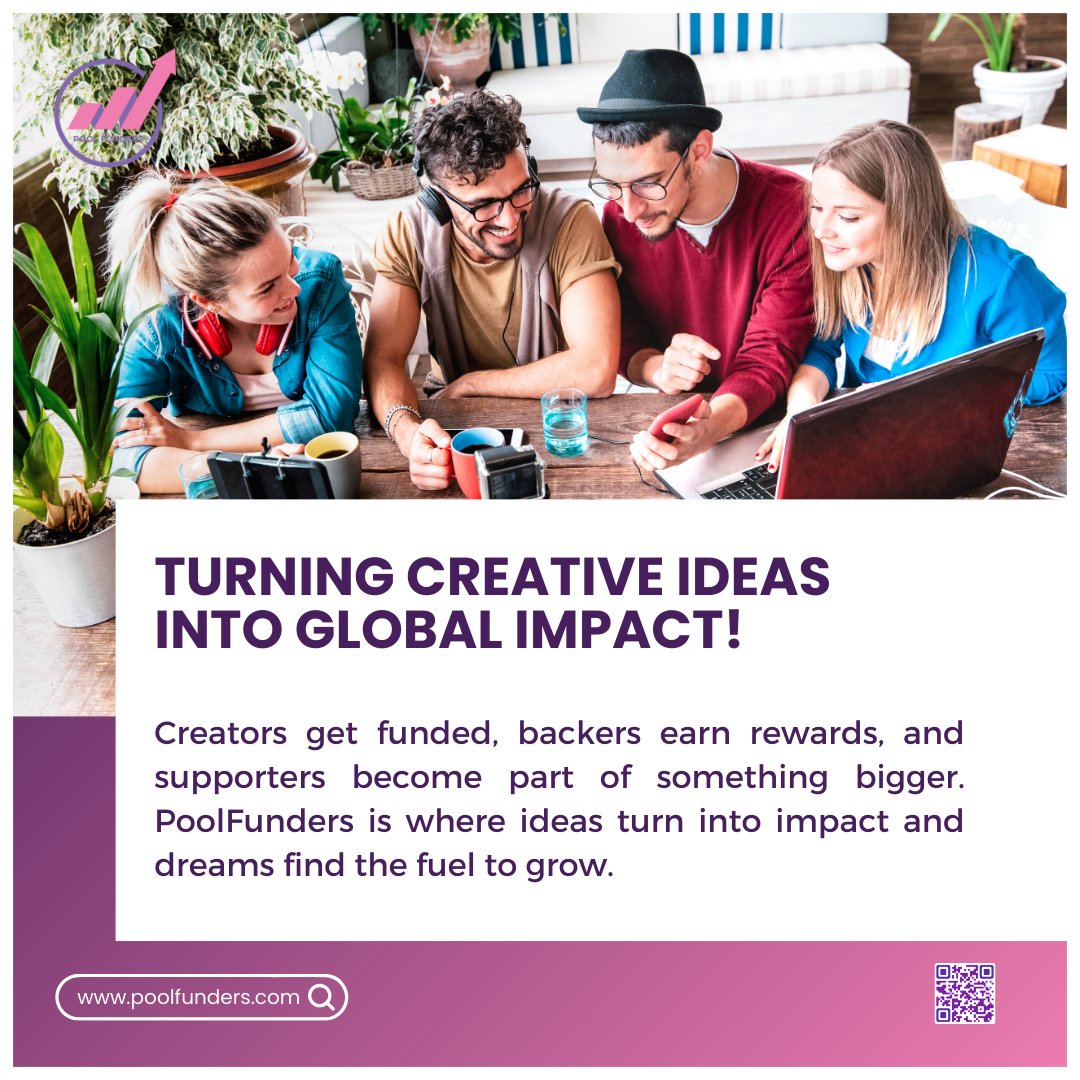 TURNING CREATIVE IDEAS INTO GLOBAL IMPACT!
.
➡️ Visit Us: poolfunders.com
➡️Start your campaign: lnkd.in/gpmNzbsP
➡️Join us: t.me/poolfunders
.
#PoolFunders #Crowdfunding #Startups #Creativity #Technology #Creators #Rewarding #Funding #Nomiddleman