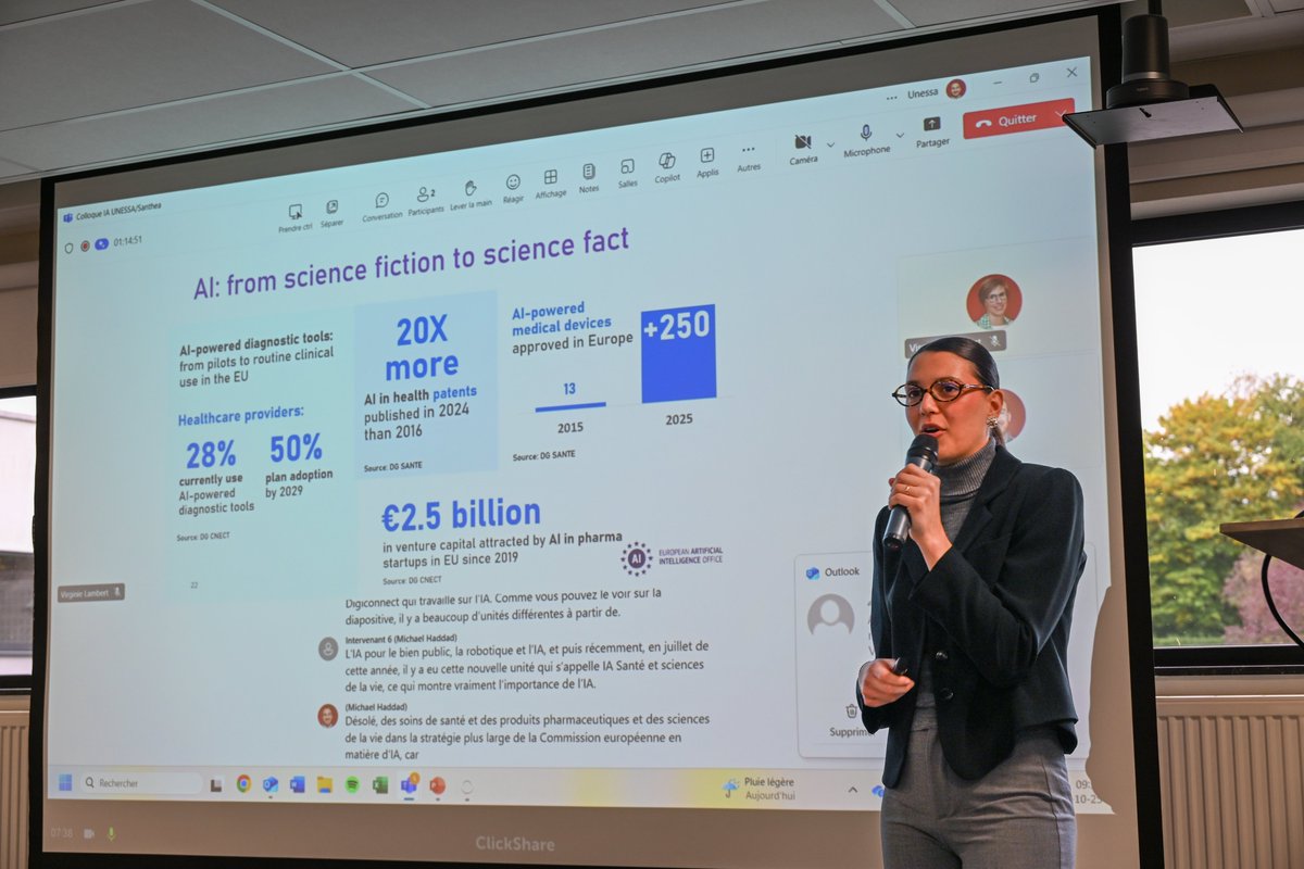 unessabe's tweet photo. 🎤 "L'#IA en Santé : progrès technologique, responsabilité humaine", c'est le thème du colloque organisé aujourd'hui conjointement par santhea et UNESSA au bénéfice de leurs affiliés venus en nombre.
Tout est mis en place pour faire de cette journée un moment riche d'échanges. https://t.co/wElqvbm6X6