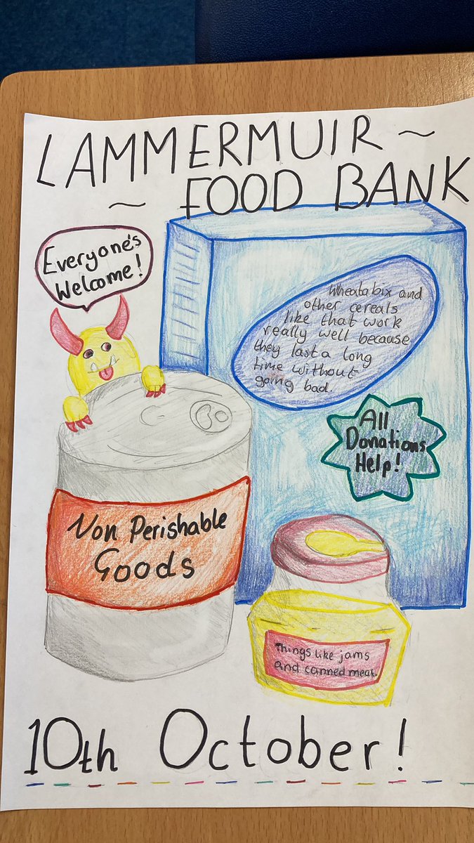 KnoxRMPS's tweet photo. @KnoxRMPS @knoxacademy 
Creative electives have been making Food bank posters. Please bring in non perishable items such as cans, tins and packets for the harvest collection. A https://t.co/a6RSp88tKF