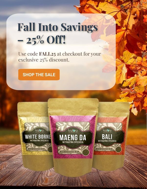 Kratora1's tweet photo. 25% off all products—kratom & alternatives! Use FALL25. Ends 10/9/25. No min purchase.
Valid once per customer; not combinable. 🍁
https://t.co/2hjqLnYLKe
#Kratom #KratomCommunity #IAmKratom #Mitragyna https://t.co/YSOXTYcdXF