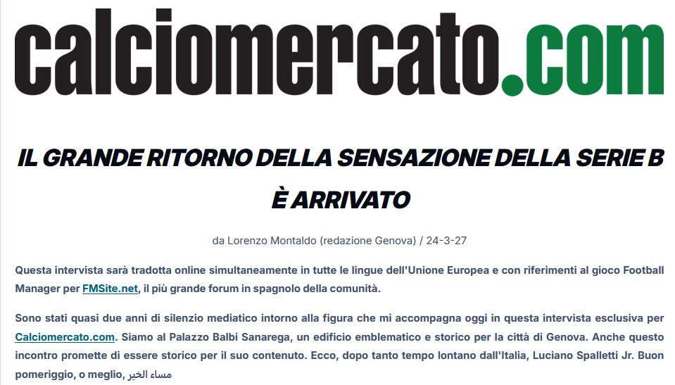 ¡TENEMOS ACTUALIZACIÓN OFICIAL!

LLEGAMOS A MARZO DEL 2027 EN EL RETO CARRERA DT - II - LUCIANO SPALLETTI 🇮🇹

TODAVÍA SIN CUMPLIR NI UN SOLO PUNTO DE LA TABLA DE OBJETIVOS PERO CON MUCHA HISTORIA ⬇️

fmsite.net/forums/topic/1…