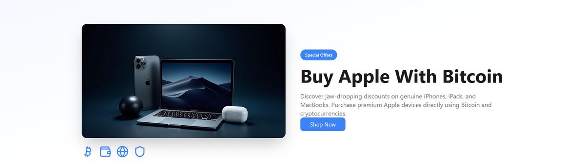 AppleCryptos's tweet photo. Using your cryptocurrencies has never been easier. 💚

Visit our website, select a product and add it to your cart, select a payment method, and purchase directly with your cryptocurrencies! 🦾 https://t.co/RcoOe0DZDT