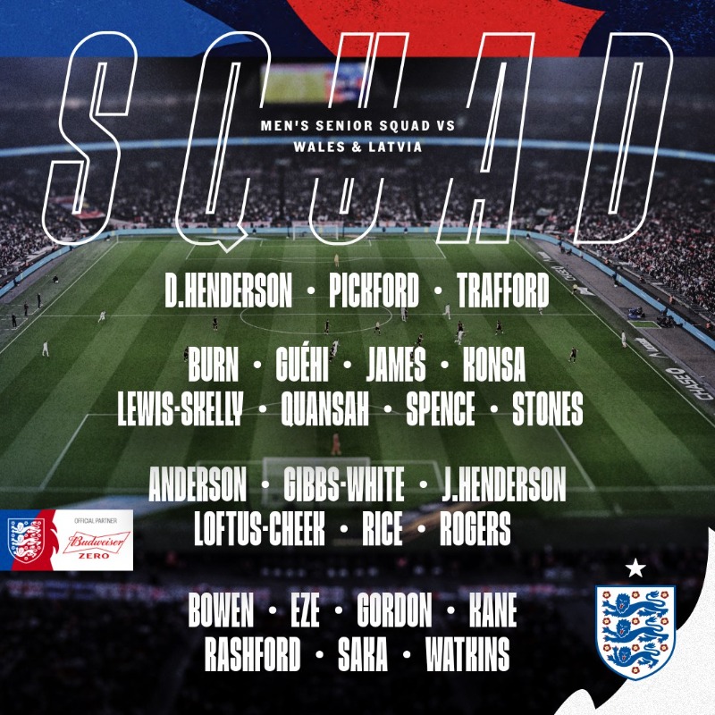 England's tweet photo. Your #ThreeLions for October! 🥁