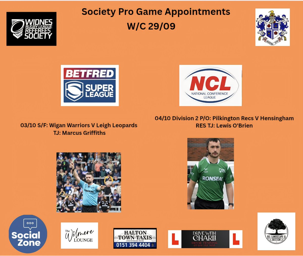 Society Pro Appointments WC 29/09
