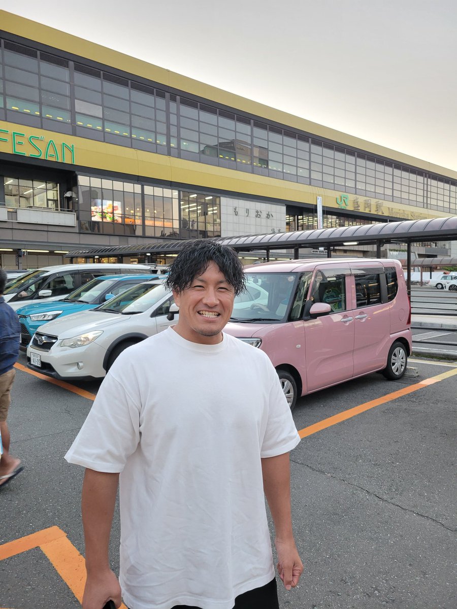 盛岡駅で用事を済ませて 駐車場にきたら まさかの #MUSASHI #みちのく