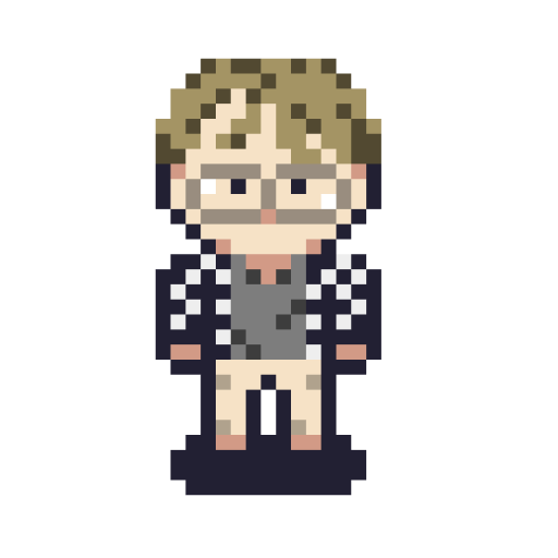 grolin_i's tweet photo. ふと、地元の友達をドットで描いてみる https://t.co/ackKfEqx29