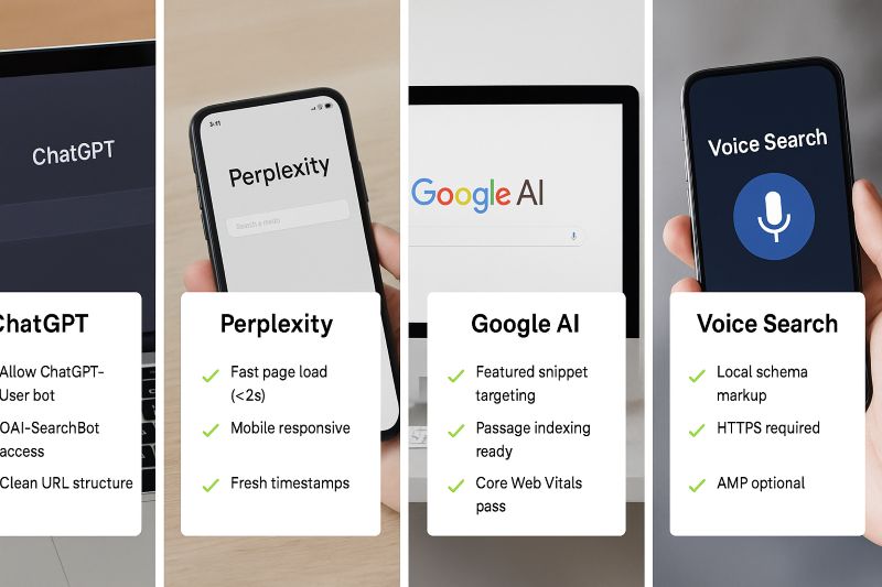 AEO is NOT “copy-paste SEO.”

🧠 ChatGPT → dialogue, 2,000+ words
📰 Perplexity → fresh sources, news style
🔎 Google AI → snippets &amp; lists
🎙 Voice → natural language &amp; local schema

Whitehat tailors optimisation for each platform.hubs.la/Q03JgmHT0.

#AISEO #AEO