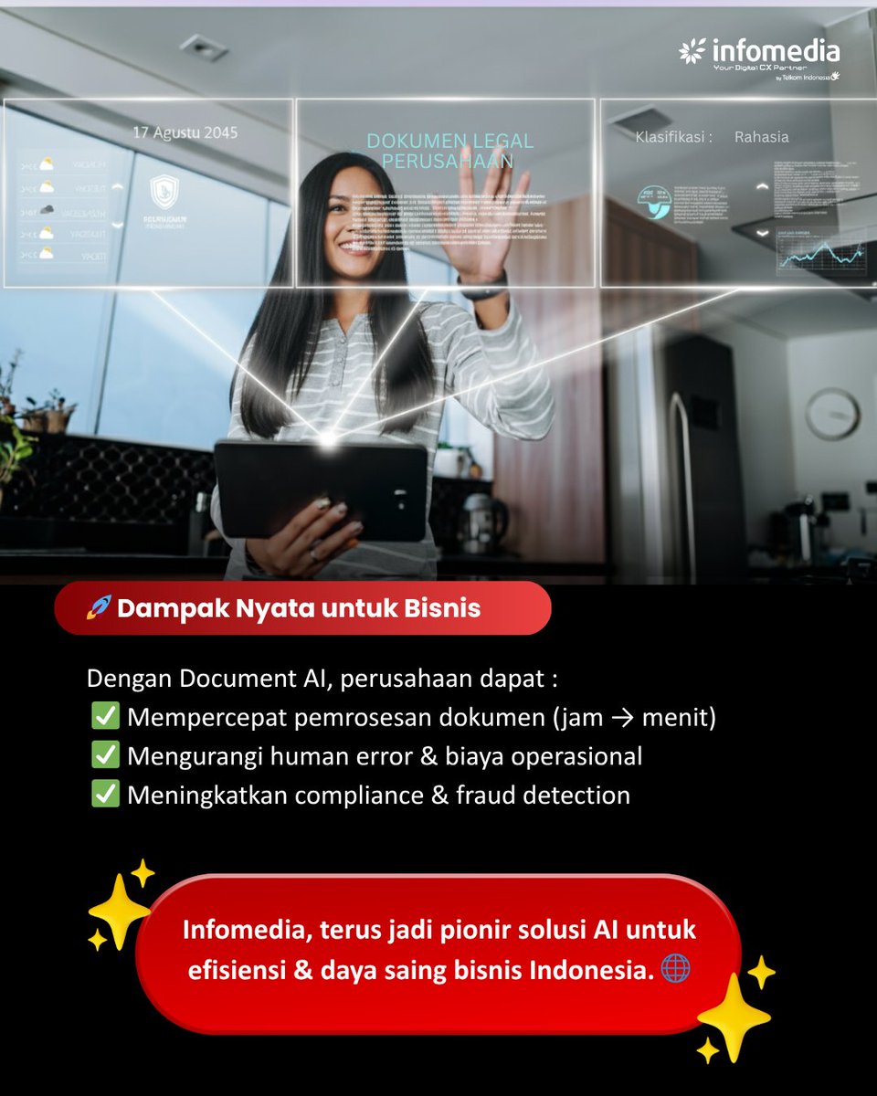 infonusa's tweet image. 🏆 Infomedia raih Marketeers Editor’s Choice Award 2025 berkat inovasi Document AI.
Solusi ini hadir untuk mempercepat pemrosesan dokumen, meningkatkan akurasi, sekaligus mendukung efisiensi bisnis di era digital. 🚀
#Infomedia #DocumentAI #MECA2025
