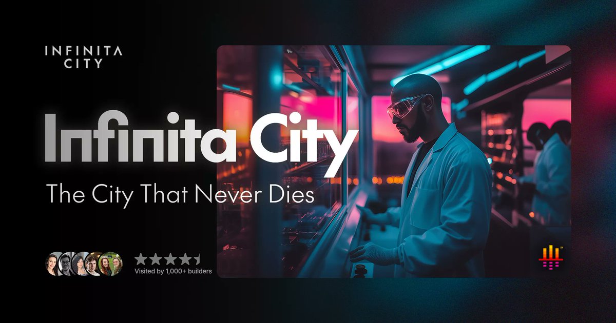 Infinita City biotech lab scene