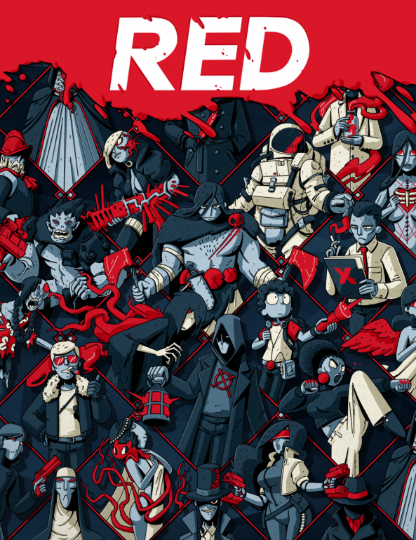 The revised Red role-playing game is available now in digital at the Red Room store. This edition features a new cover by @TanakaOSR, updated art throughout, a cleaner layout, several rules clarifications, and a great many corrected typos. It remains a FREE download. A print