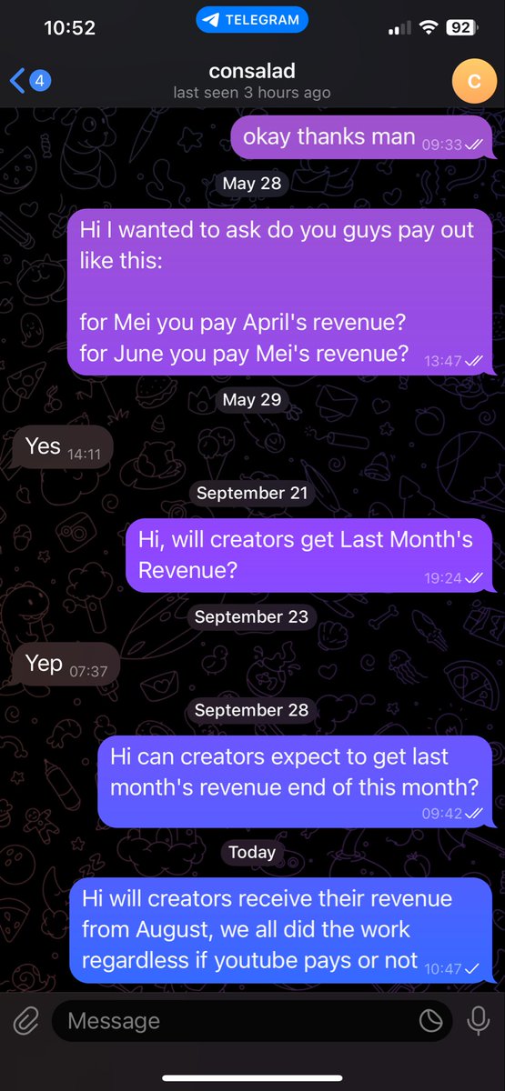 Damn got rug pulled...

Creators as well as consalad stated "all music companies will be terminated" It's the 3rd of October and still only they fell and won't pay out creators for previous month's work.