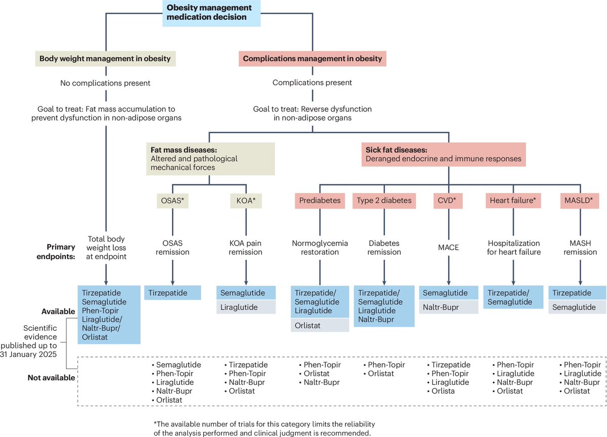 drkeithsiau's tweet image. Algorithm for medical management of obesity and its complications 🆕

📸: nature.com/articles/s4159…