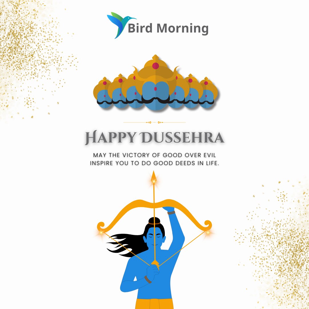 🌸✨ Happy Dussehra from Birdmorning Solutions Pvt. Ltd.!
 May your life be filled with positivity, growth, and endless opportunities 🌿🚀
 #FestivalOfGoodness #HappyDussehra2025 #InnovationAndSuccess #itservices #aidevelopment #birdmorning #birdmorningsolutions #India