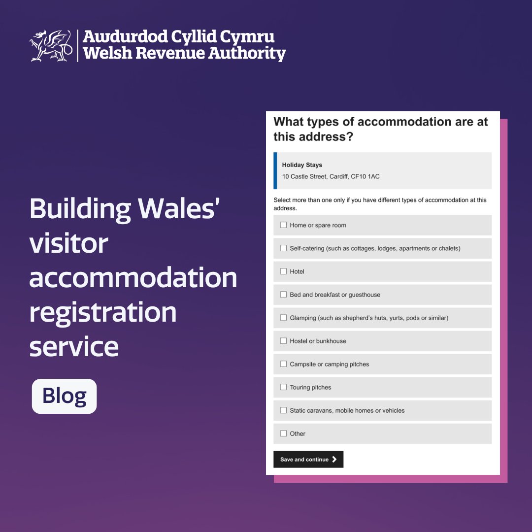 Our first working in the open blog is live! 

✍️We're sharing the progress, challenges and learnings as we develop Wales’ new visitor accommodation registration service.  

👉Read the blog: welshrevenueauthority.blog.gov.wales/2025/10/02/bui…