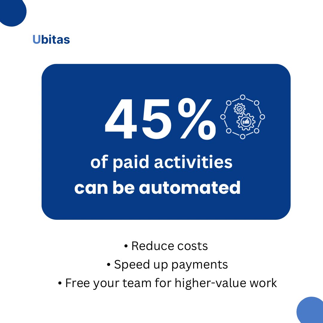 ubitasai's tweet image. According to McKinsey, 45% of work tasks can be automated. Imagine the saved hours.
#ubitasai #automation #smartworkflows