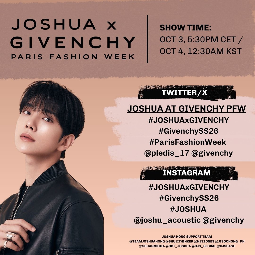 👀 eyes on here joshushushus!!! 

drop the tags for our deer JOSHUA! 🫶🏻

🎯1K REPLIES

JOSHUA AT GIVENCHY PFW
#JOSHUAxGIVENCHY
#GivenchySS26
#ParisFashionWeek 
<a href="/pledis_17/">세븐틴(SEVENTEEN)</a> <a href="/givenchy/">Givenchy</a>
