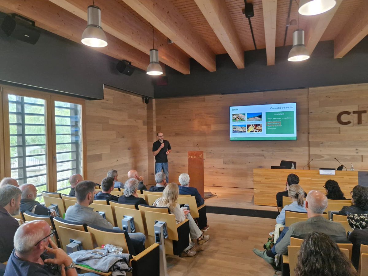 Jornada Forestal de Sant Francesc. Martí Camps de <a href="/Grup_Boix/">Grup Boix</a> : La mecanització permet classificar la fusta i fer productes d'alt valor.