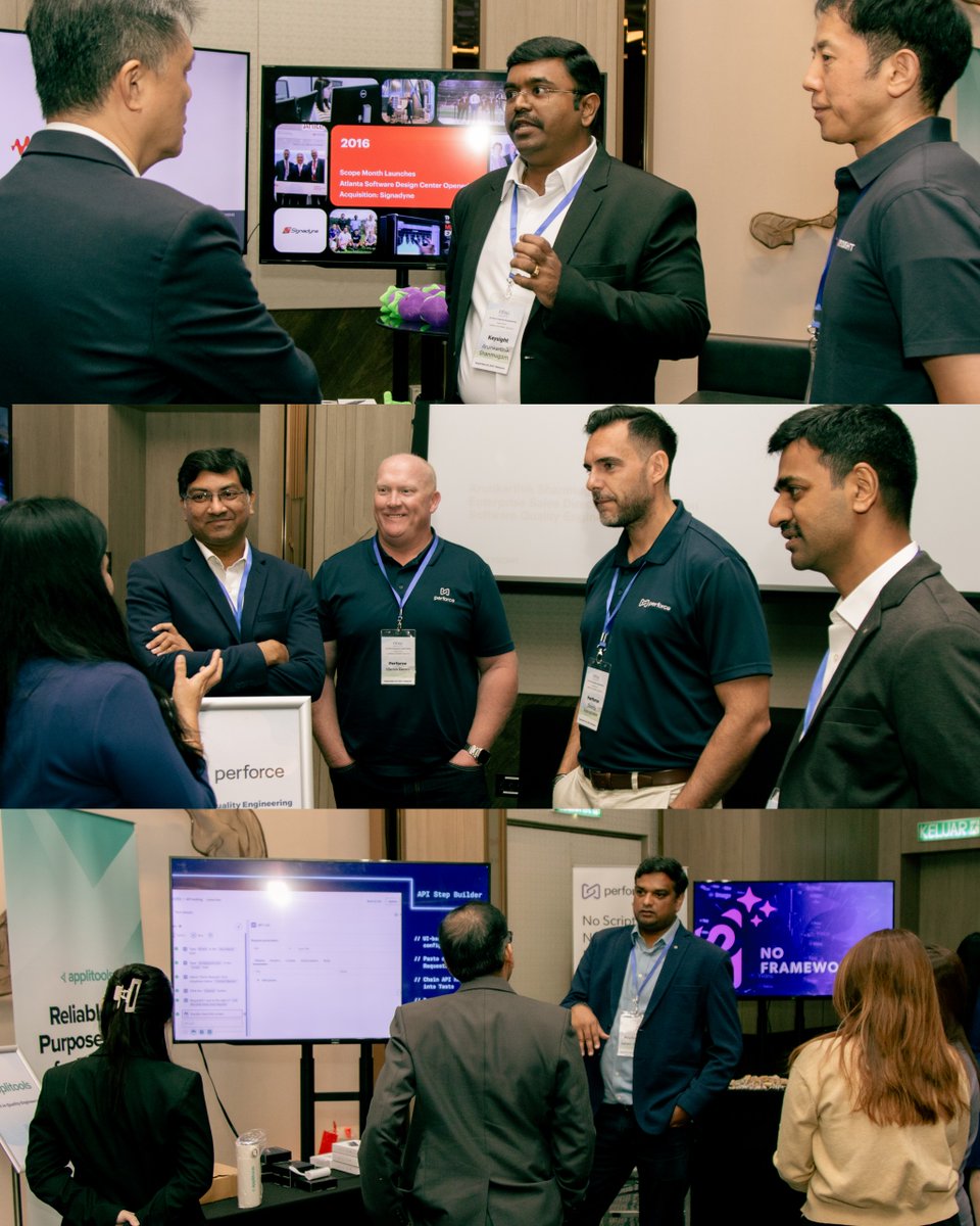 InfosysEvents's tweet image. In partnership with Applitools, Keysight &amp;amp; Perforce, we wrapped up #AIfirstQEMalaysia2025 roundtable with powerful insights on AI-first transformation in #QualityEngineering.
From visionary keynotes to dynamic panels, the day sparked real momentum for innovation.
#InfosysTopaz…