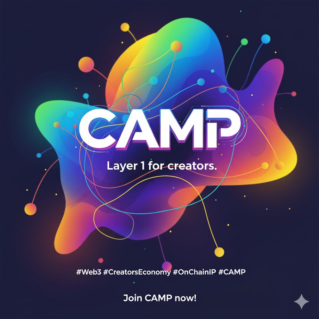 CrypZeph's tweet photo. @campnetworkxyz — the Layer 1 built for creators.
Register & tokenize IP
Secure rights & provenance
Monetize your work
Join quests on @alphabot to win $25K USDC
With K2 Testnet live + a new stake in KOR Protocol, CAMP is shaping the future.
#Web3 #OnChainIP #CAMP https://t.co/qxhmQ74lRp