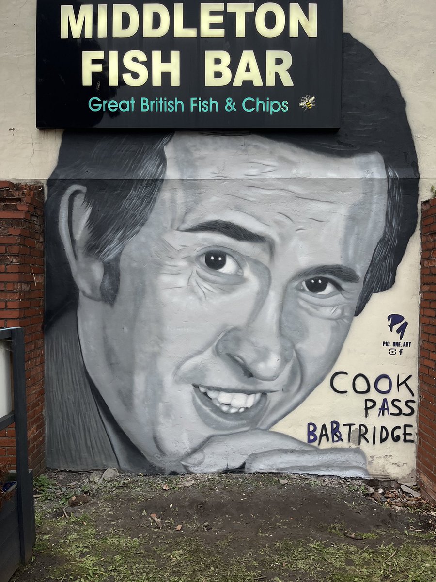 PicOneArt's tweet photo. New Partridge Day! Celebrating the new series, here’s my Partridge/Steve Coogan Mural in Coogan’s hometown of Middleton. Jurassic Park!

#alanpartridge #partridge #howareyouitsalanpartridge #imalanpartridge #aha #stevecoogan #middleton #alanpartridgemural https://t.co/BM0XrV6IZL