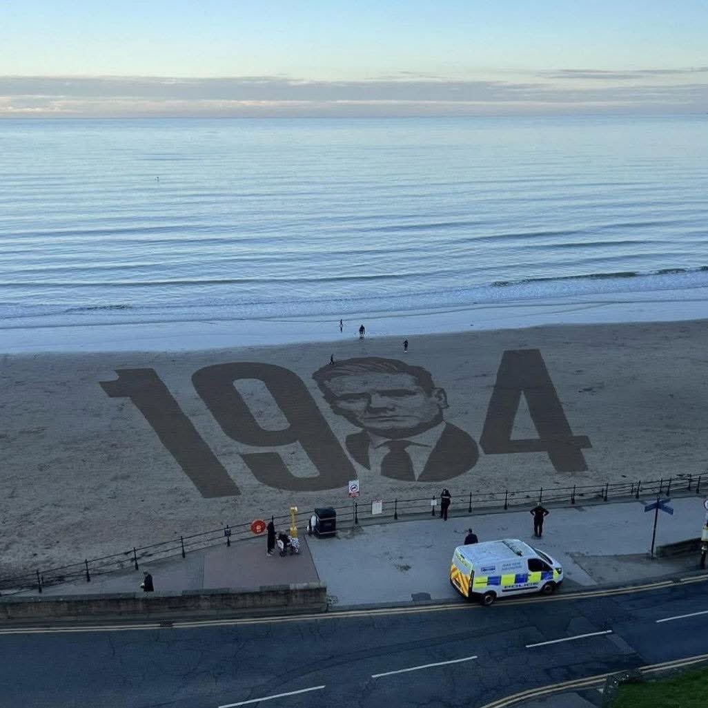 Police investigate beach art
