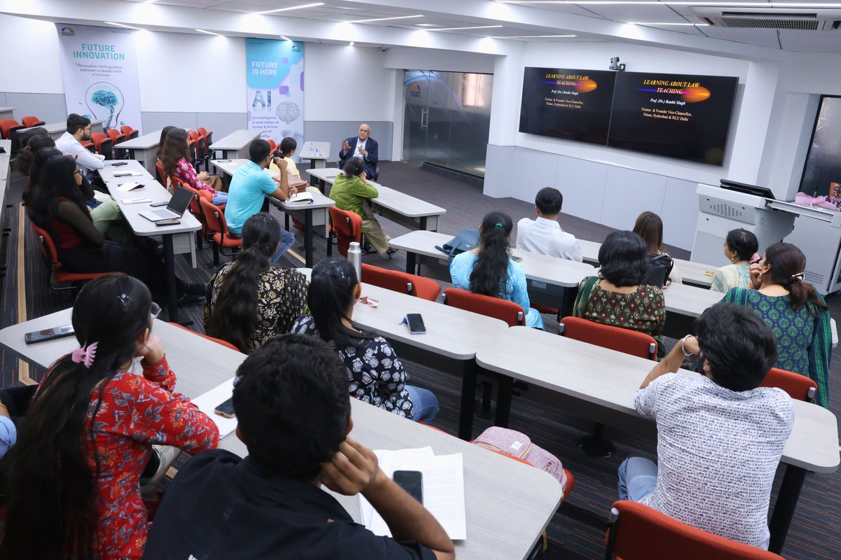 NCU’s School of Law is honoured to have hosted Prof. (Dr.) Ranbir Singh, Pro-Chancellor, IILM University and founder of NALSAR, Hyderabad and National Law University, Delhi, for an inspiring lecture on “Learning About Law Teaching.” 

#Law #NCU #NorthCapUniversity