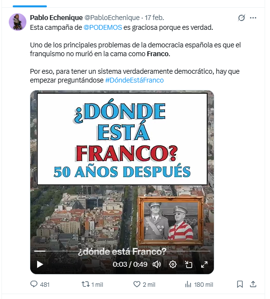 JsMaqueda's tweet photo. @PabloEchenique Pero Franco ahí sigue el tío, dando guerra https://t.co/hipqIovKyj