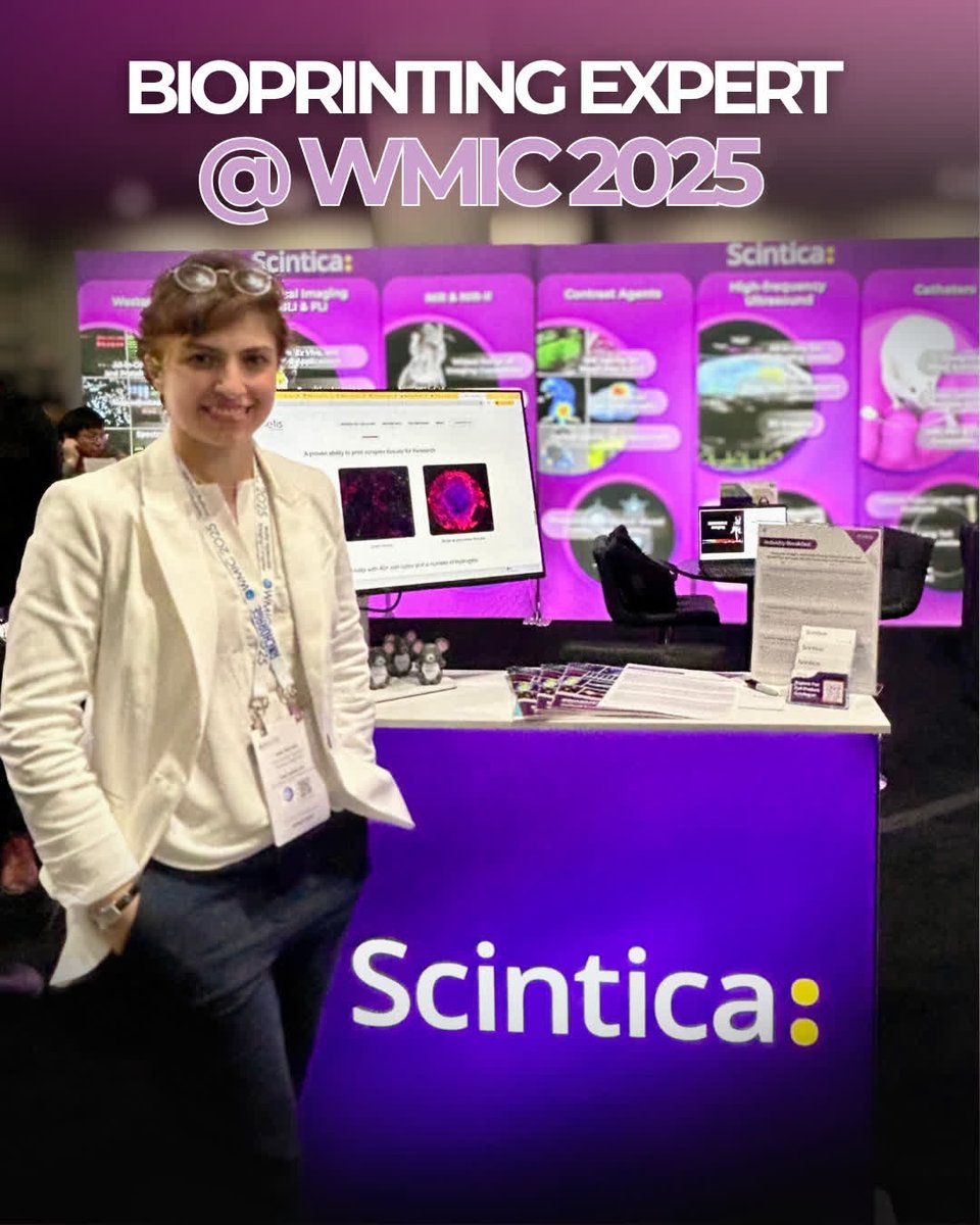 Scintica (@scinticainst) on Twitter photo At WMIC 2025? 🧬 Meet Niloufar Khosravi, our bioprinting expert, and see how this tech can boost your research.
📍 Booth #201 (big purple booth!)
🔗 bit.ly/3KyZZ66
#WMIC #Bioprinting #Science #Scintica At WMIC 2025? 🧬 Meet Niloufar Khosravi, our bioprinting expert, and see how this tech can boost your research.
📍 Booth #201 (big purple booth!)
🔗 bit.ly/3KyZZ66
#WMIC #Bioprinting #Science #Scintica