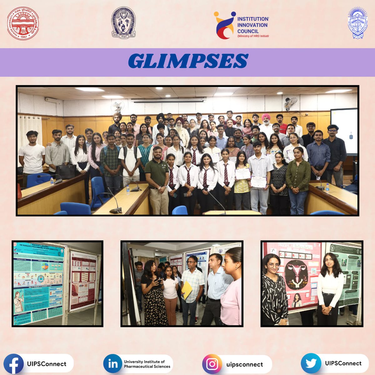 UIPSconnect's tweet image. #uips #panjabuniversitychandigarh
#worldpharmacistsday #thinkhealth
#thinkpharmacist #pharmacist
#iic #postercompitition #pharmacy #congratulations