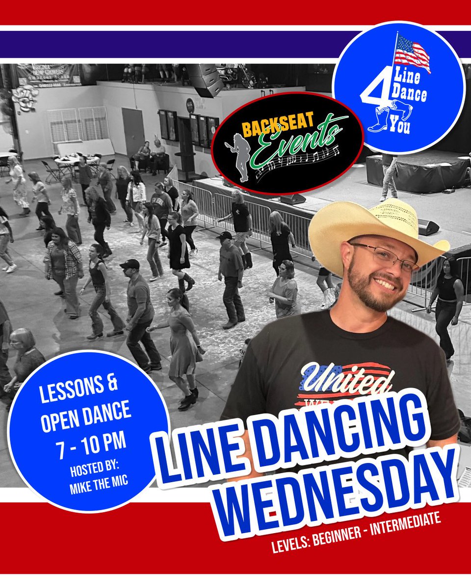 Linedance4you's tweet photo. Hey Winchester! 📣
LINE DANCING IS BACK!

We're thrilled to announce that line dancing in Winchester will continue at our NEW venue, Backseat Events! 

Every Wednesday 7-10pm

#linedancing #linedancelessons #winchester #frederickcountyva #shenandoahuniversity #northernva https://t.co/ZipPx9GVcx