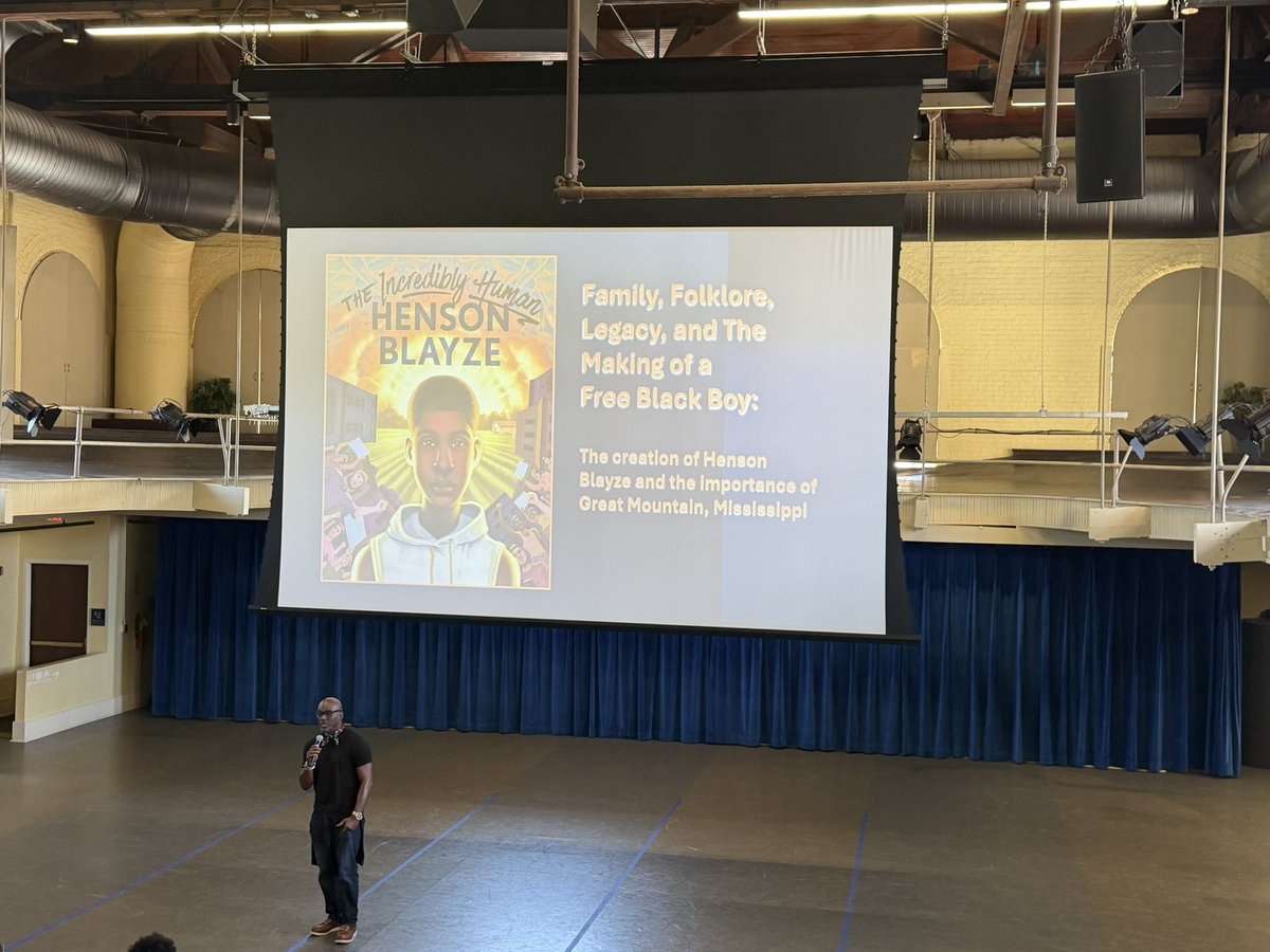 MrsMathTech's tweet image. Middle School Ss had the honor to meet  author Derrick Barnes at Oxford University to get a preview of his newest book! #ITMS #E3