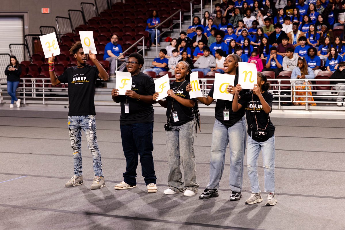 Huge success at the UT GEAR UP District Kick-Off on Tuesday! 🎉 Hoffman's 8th graders were motivated and connected with a critical college-readiness pep rally. Hornet Nation is #IgnitingTheHive! #UTGEARUP <a href="/gearupwithjevon/">Mr. Tone is Ready to Serve You 🫵🏾</a>
