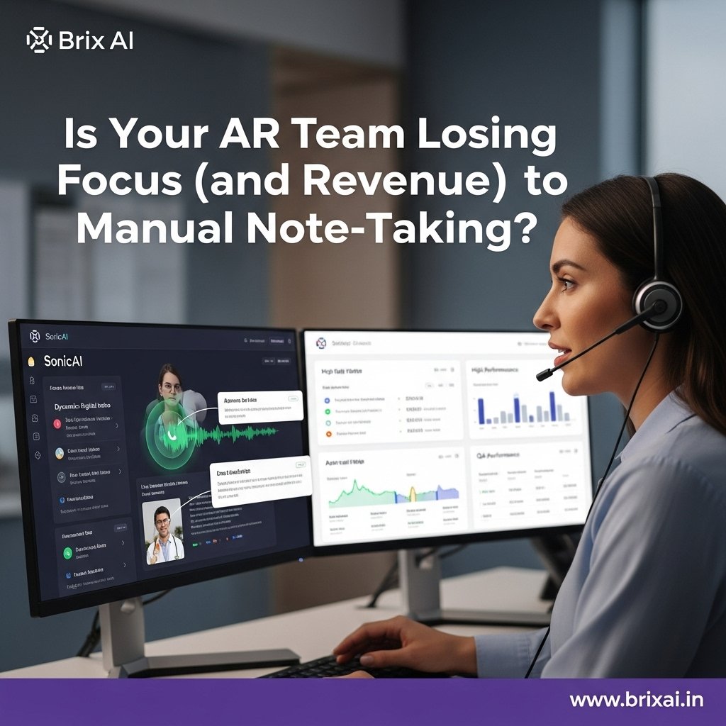 brix_ai_tech's tweet image. AR teams drowning in notes? 📝 Manual note-taking kills focus &amp;amp; revenue. 📉 SonicAI automates summaries &amp;amp; boosts clarity NOW. See the breakthrough!

What&apos;s YOUR biggest distraction? 🤔

#AI #RCM #HealthTech #automation