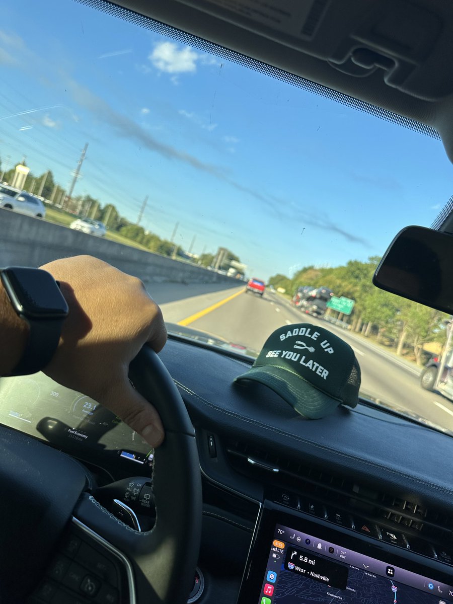 Hour out from Nashville