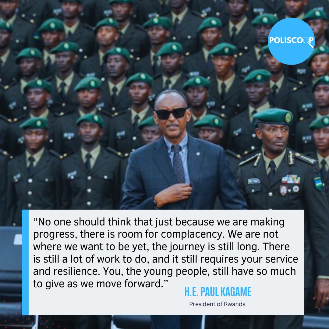 “No one should think that just because we are making progress, there is room for complacency. We are not where we want to be yet, the journey is still long. There is still a lot of work to do, and it still requires your service and resilience. You, the young people, still have so