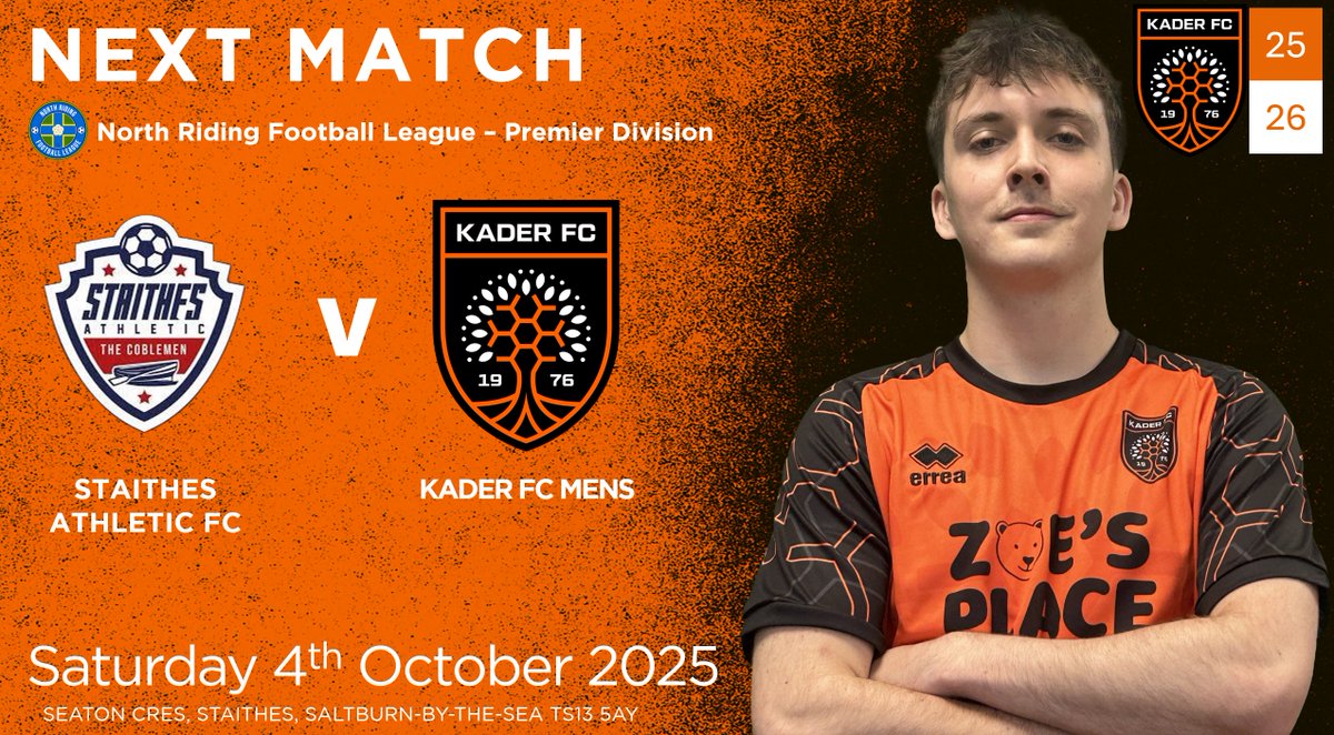 KaderMens's tweet photo. Weather permitting we have our first away game of the Season tomorrow with a trip to @StaithesAFC for a 2PM KO in the @NRFLOfficial Premier Division. https://t.co/mSErJht8Wo