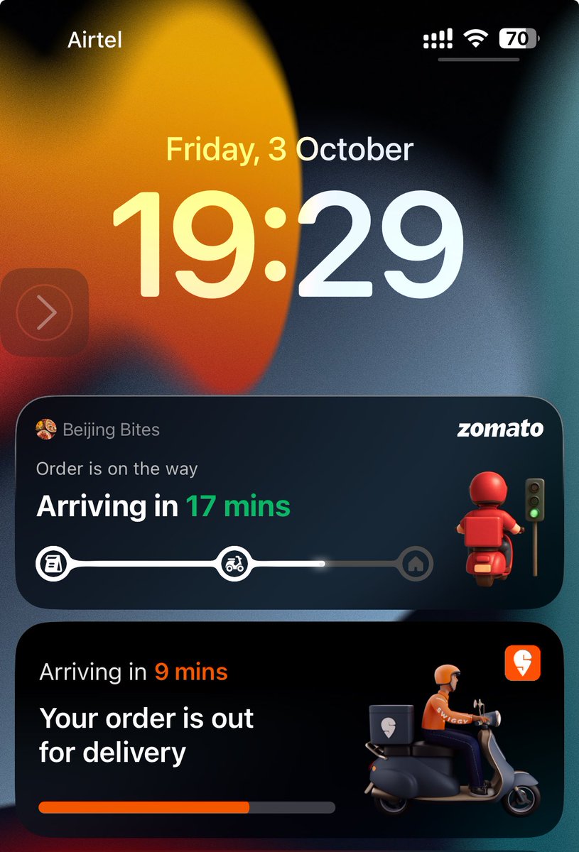 tmrinal's tweet photo. Interesting to see Swiggy potentially arriving sooner, though past few deliveries have been disappointing https://t.co/o6iXGnrYip