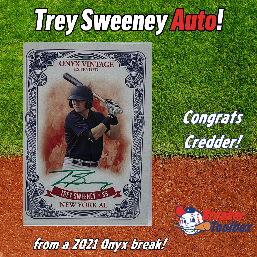 BreakerToolbox's tweet image. Trey Sweeney auto from a 2021 Onyx Vintage Expended Edition! Congrats Credder!
#cardbreaks #thehobby #redsox #baseballcards #marcelomayer