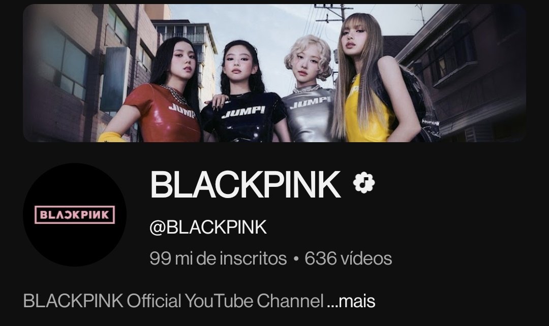100M 🔜 O canal do BLACKPINK  ultrapassou 99 milhões de inscritos no YouTube! 
Elas se tornam o primeiro ato musical a chegar nessa marca na história 🔥

#BLACKPINK <a href="/BLACKPINK/">BLACKPINKOFFICIAL</a>