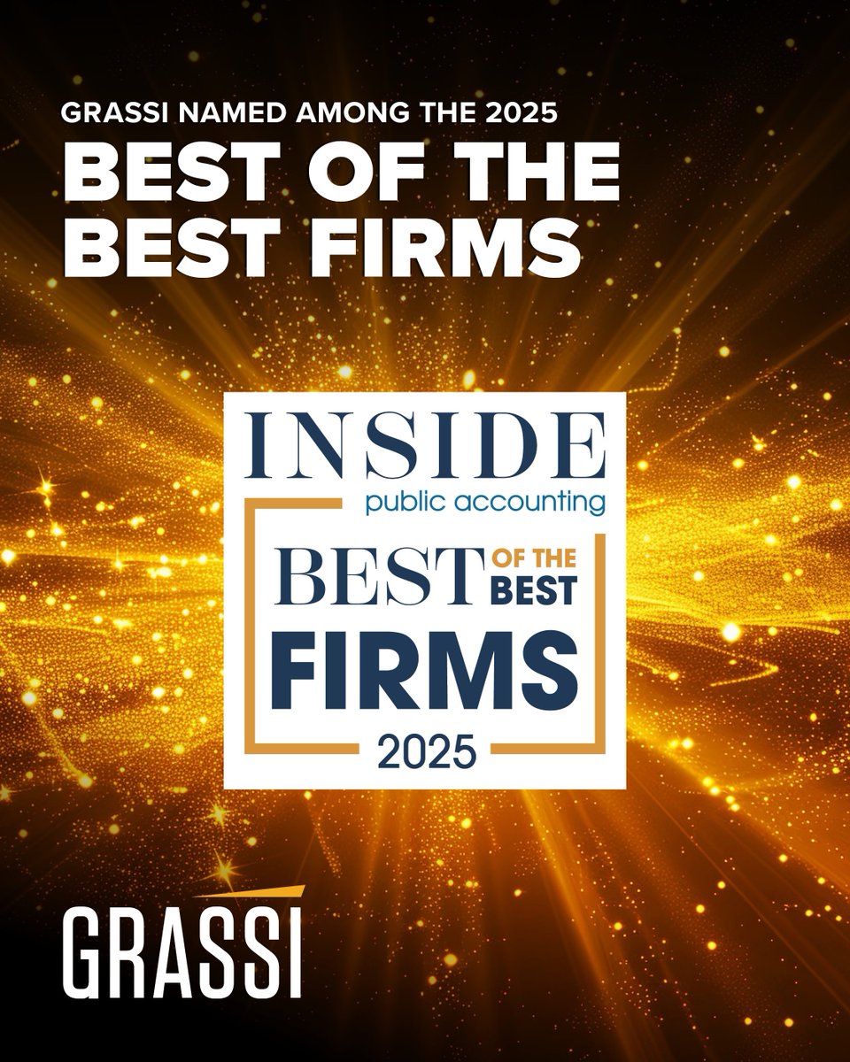 15 times and counting! Grassi is proud to be recognized once again as a 2025 “Best of the Best” firm by INSIDE Public Accounting. Read more: hubs.li/Q03M42NY0 #BestOfTheBest #Grassi