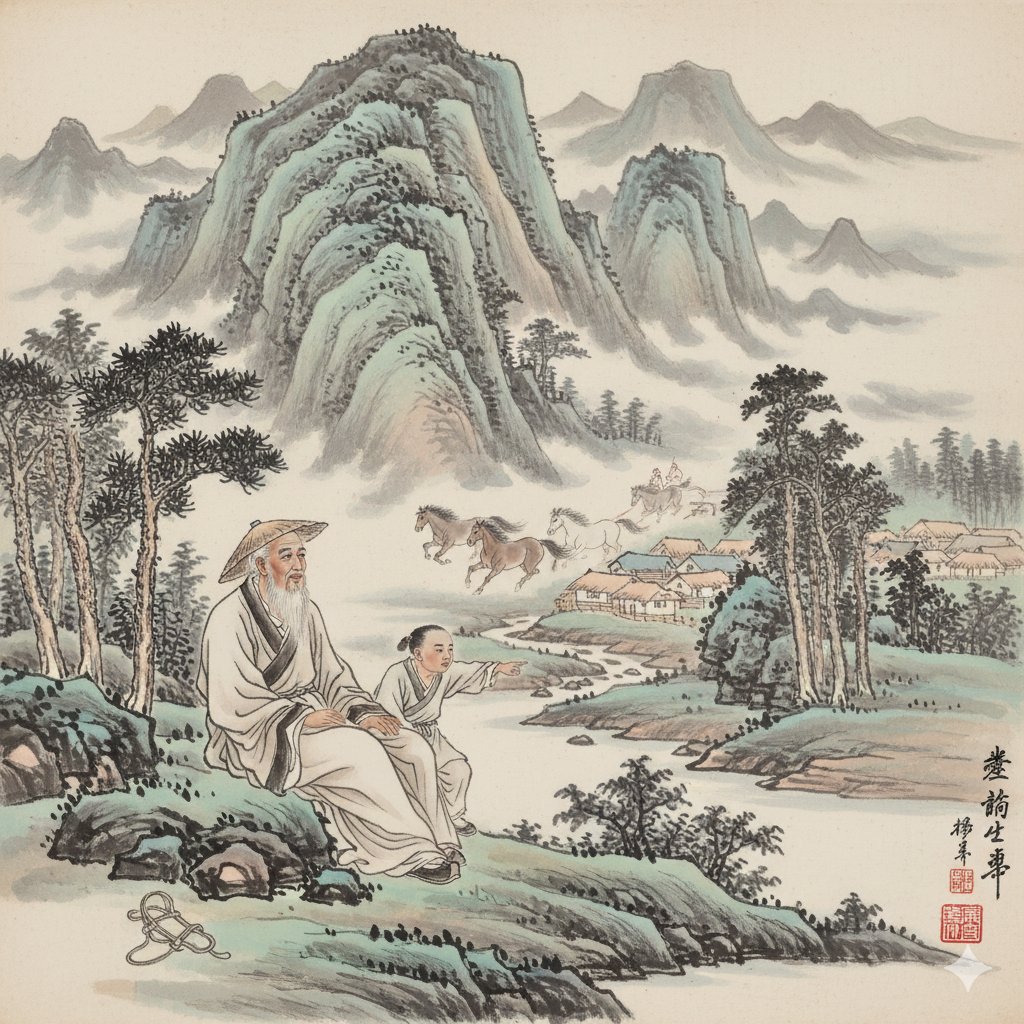 ביום כיפור יצא לי לחשוב בין היתר לא מעט על המעשיה הדאואיסטית המפורסמת שהיא מועמדת בכירה לסיפור הסיני האהוב עלי ביותר- וכבר כתבתי עליה פעם בעבר. אבל שווה להעלות אותה שוב. אין לה שום רשמי,  אבל לרוב ידועה לרוב בשם "הזקן והסוס".  אני כותב אותה מזיכרון, אז אולי הפרטים לא 100%