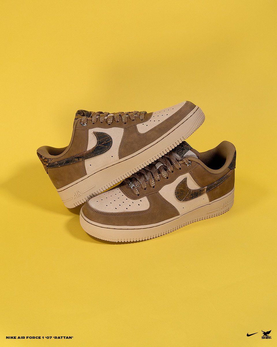Shiekh's tweet image. Nike Air Force 1 ’07 “Rattan” is here to level up your fall fits  🍂

📍 Shop the new drop at Shiekh ⤵️
        shiekh.com/nike-air-force…

#Rattan #AF1 #Nike