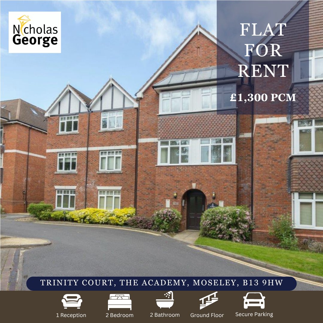 ngeorgeltd's tweet photo. Flat for rent!
Trinity Court, The Academy, Moseley, Birmingham, B13 9HW

- 2-bedroom flat
- Unfurnished 
- Available 7th November
- £1300pcm

Contact us for a viewing:
📞 0121 442 2049
🌐 https://t.co/kP4whcetqh

#rent #home #moseley #luxuryproperty #nicholasgeorgeltd https://t.co/fabn4xMFyY