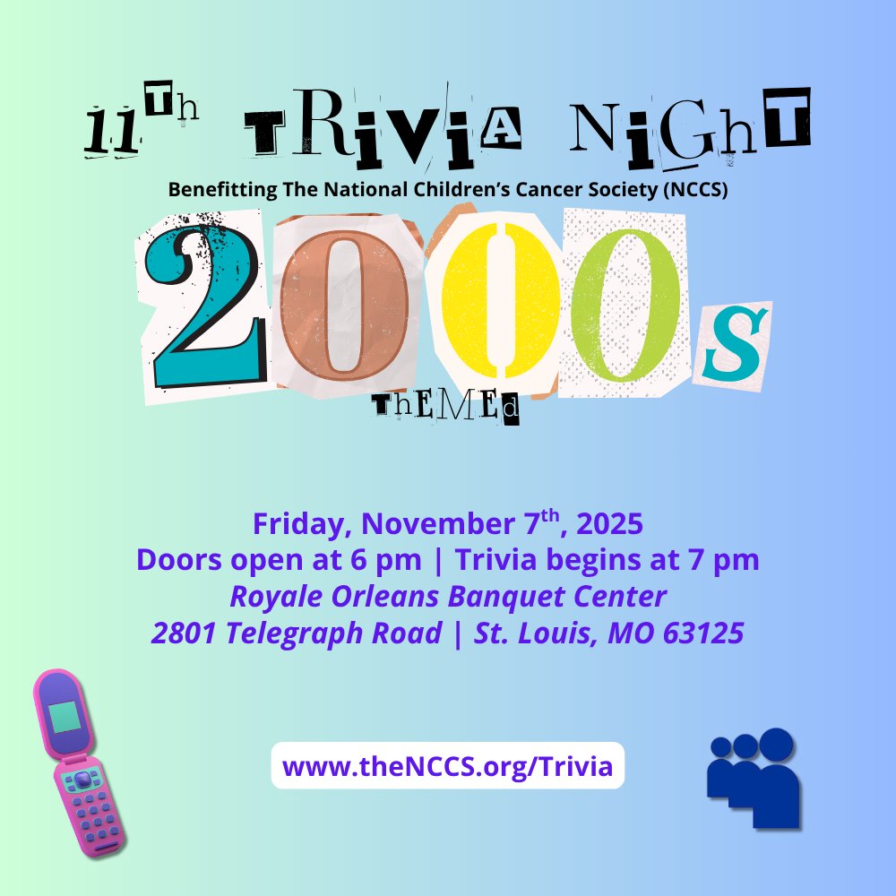 We’re turning back time to the 2000s for a night of nostalgia, trivia, and epic memories! Join us for the 11th Annual NCCS Trivia Night: 2000s Edition on Friday, November 7th!

Rally your crew and reserve your table today! 

 thenccs.org/trivia