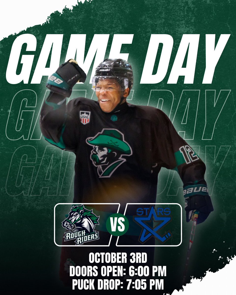 RidertownUSA's tweet photo. Get Pumped Ridertown, It’s Game Day at the Stable! 

🆚 Lincoln Stars
📅 Friday, October 3rd
🕓 Doors open: 6:00 PM, Puck drop: 7:05 PM
🎟️Get your tickets now: https://t.co/ZrjmqyzUgW

#LetsRide https://t.co/ymJojU6dSa