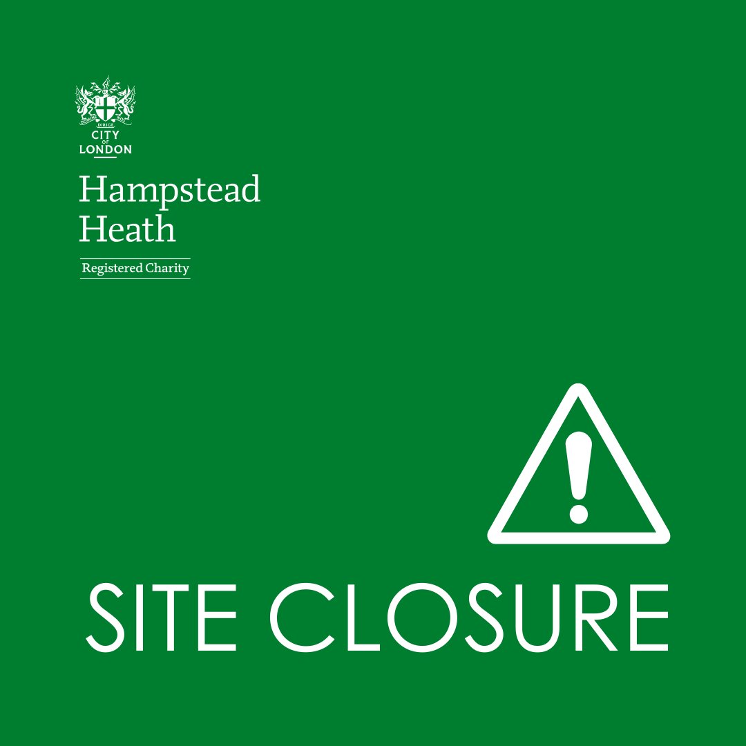 🚫 Due to forecasted high winds, Golders Hill Park and the Heath's play areas will be closed all day tomorrow (Saturday 4 October) to ensure visitor safety. A decision on the bathing ponds will be made later today or first thing tomorrow. We'll update here. 
#StormAmy