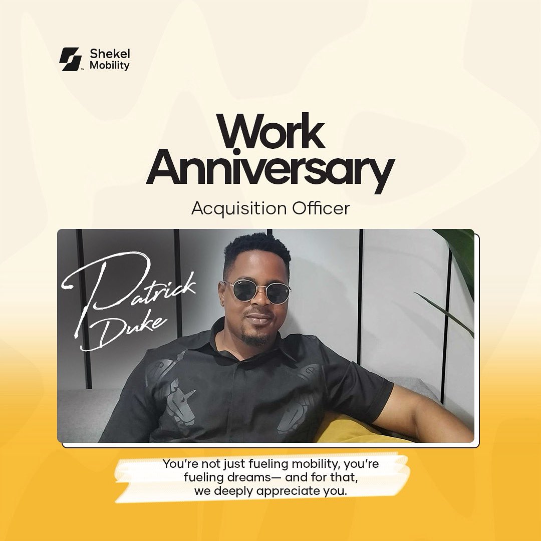 Happy Work Anniversary, Patrick! 

Thank You for Your Outstanding Contribution and Commitment to the Team's Success.

Here's to Many More Years of Success Together! 🥂🎊 

#WorkAnniversary #EmployeeAppreciation